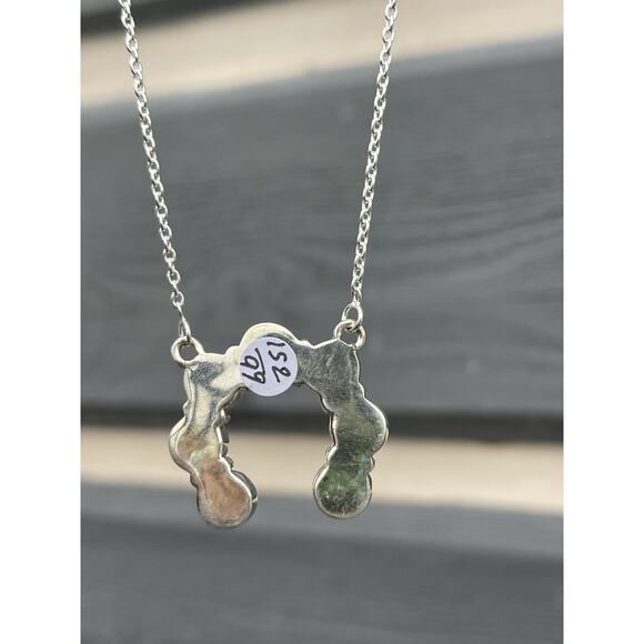 Turquoise Sea Sediment Jasper Naja Necklace Sterling Southwest Squash Blossom - Picture 4 of 9